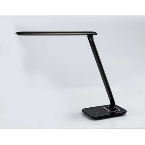 Lampe design, Lampe de bureau led Bob tactile Noir en Metal, Aluminor