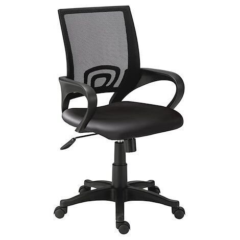Chaise de bureau NET CHAIR - assise simili cuir - Maxiburo (1/3)