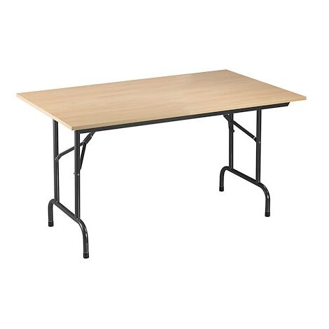 Tables pliantes plateau hêtre L 140 x P 80 cm - Rico - piétement noir