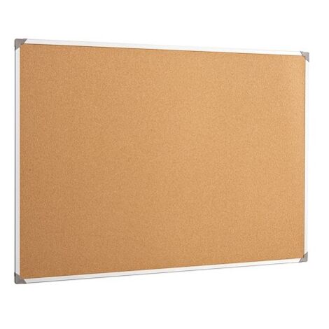 Tableau liège 90 x 120 cm – Cadre aluminium – Fixations invisibles – Certifié NF Environnement – Pour affichage jusqu'à 16 feuilles A4 – Planorga - NF 90 X