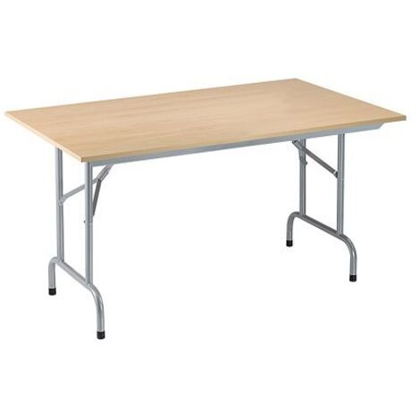 Tables pliantes plateau hêtre L 140 x P 80 cm - Rico - piétement aluminium