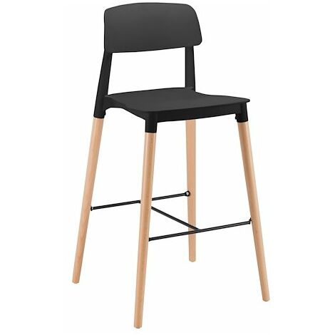 Tabouret noir Marty - Lot de 2 - Maxiburo (1/4)