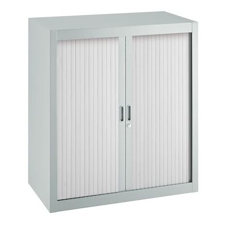 Armoire à rideaux démontables Economique 100 x 90 cm gris clair-gris - Maxiburo