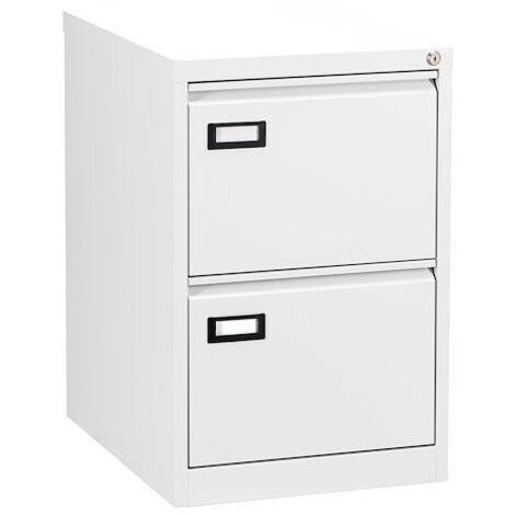 Classeurs monobloc Pro 2 tiroirs couleur blanche - Maxiburo (1/2)