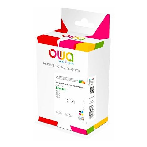 Pack cartouche Owa compatible Epson T0711-12-13-14 4 couleurs pour imprimante jet d'encre (1/5)