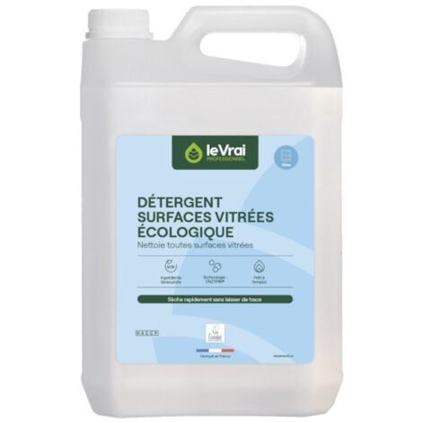 Détergent surfaces vitrées Ecolabel - bidon 5L - LE VRAI PROFESSIONNEL (1/8)