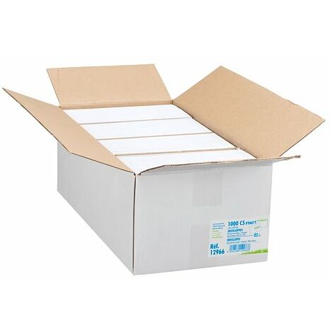 Carton d'Enveloppe Kraft BLANC A6 - 80 g - 20 paquets - Fourniture