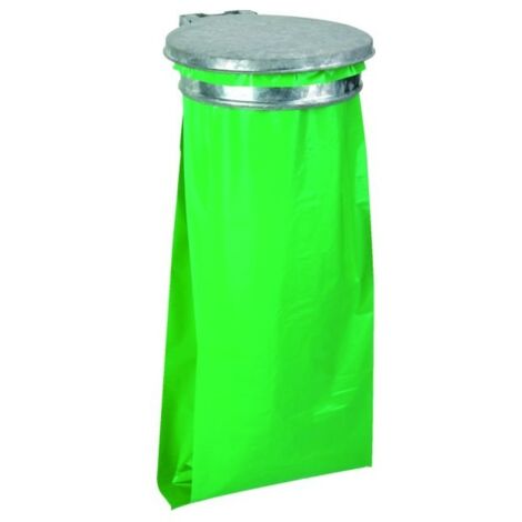 Rossignol – Support sac mural 110L en acier poudré anti-UV – Fixation murale ou sur poteau – Résistant aux intempéries – Pour espaces urbains