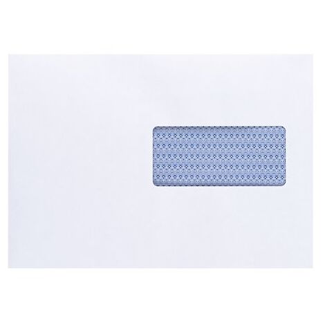 500 Enveloppes Auto-Adhésives Avec Fenêtre 45x100 Mm - Format 162x229 Mm, Blanc 90g, Qualité Professionnelle PEFC