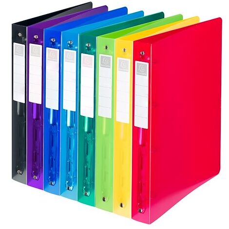 Classeur 4 anneaux polypropylène souple 7/10 brillant IDERAMA - Dos 4 cm violet - Lot de 10 (1/5)