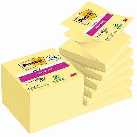 LOT 12 BLOCS POST-IT JAUNE