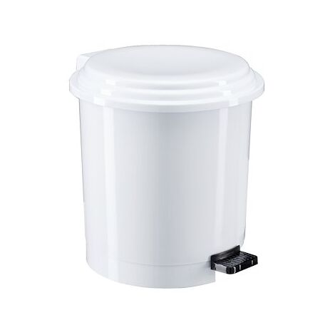 Poubelle plastique 12 L ronde à pédale