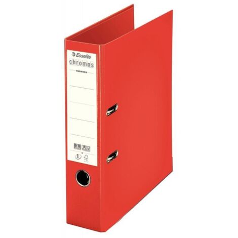 Classeur à levier Esselte Chromos Plus dos 8 cm rouge (1/2)