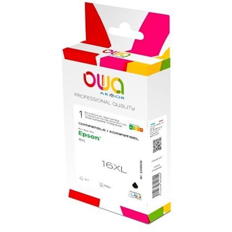 Cartouche Owa compatible Epson 16 BK noire pour imprimante jet d'encre (1/5)
