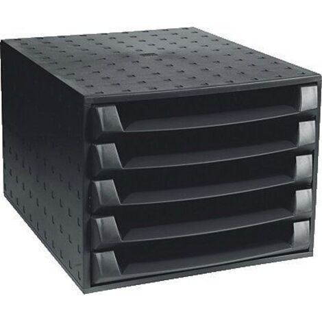 Module de classement Exacompta The Box gamme Skandi 5 tiroirs - Noir