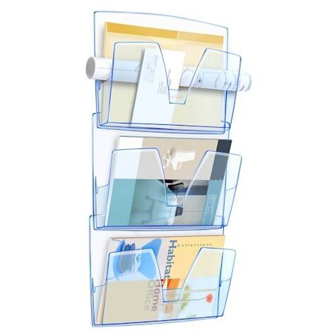 Trieur mural CEP - Lot de 3 corbeilles murales ICE BLUE (1/5)