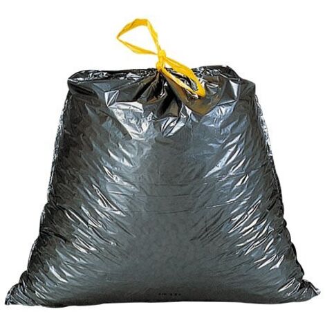 Sac poubelle 100 litres liens coulissants - paquet de 100