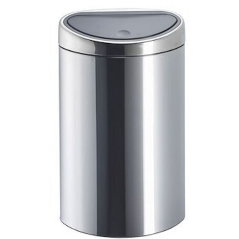 Poubelle sous évier 40 litres – Système soft-touch – Couvercle hermétique – Dimensions H 72,7 x L 43,5 x P 30,2 cm – Inox brillant – Brabantia