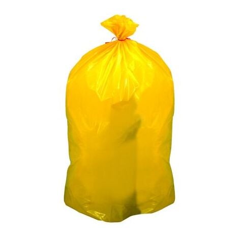 Sac poubelle 110 litres tri sélectif jaune - carton de 200 - Maxiburo
