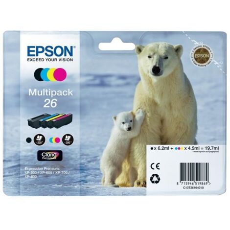 Epson Polar bear C13T26164010 cartouche d'encre 1 pièce(s) Original Noir, Cyan, Magenta, Jaune (1/5)