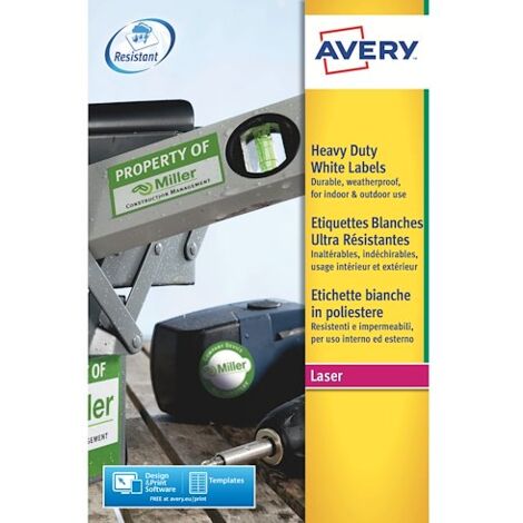 Etiquetas Oficina Organización Avery L6039-20 Etiquetas Verdes Reutilizables - 960 Unidades, 45.7 X 21.2 Mm, Para