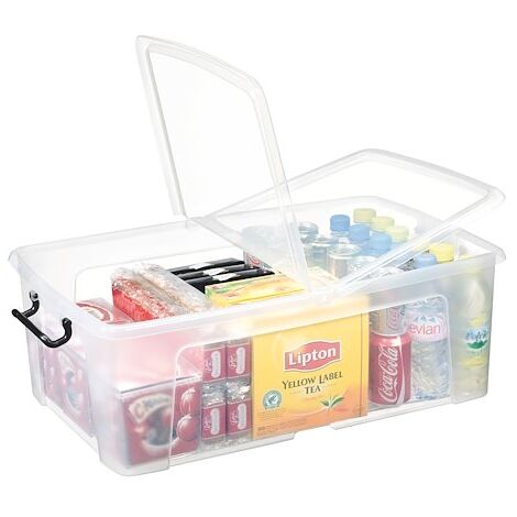 Boîte de rangement en plastique Strata - 50 litres - dim : H 45 x L 69,5 cm - Lot de 5 (1/2)