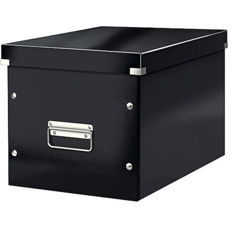 Boîte de rangement carton Leitz Click & Store Wow Cube Format L noire