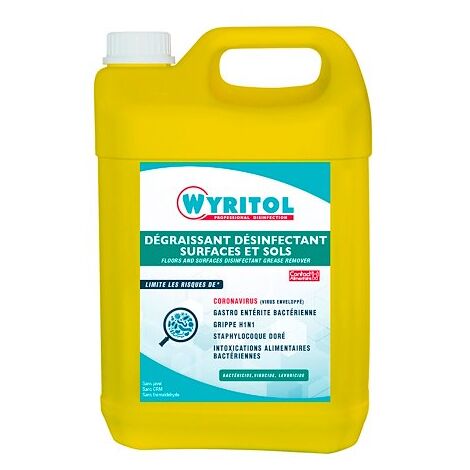 Dégraissant désinfectant surfaces et sols - Bidon 5 litres