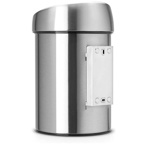 Poubelle 30 litres Brabantia Touch Bin, ronde, inox mat sur