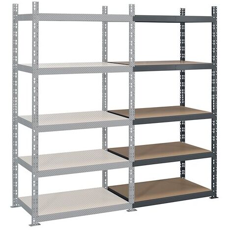 Rayonnage industriel - Élément suivant H 200 x L 100 x P 60 cm - Maxiburo (1/2)