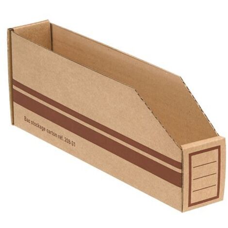 Bac de stockage en carton - 1,6 litres - Lot de 50