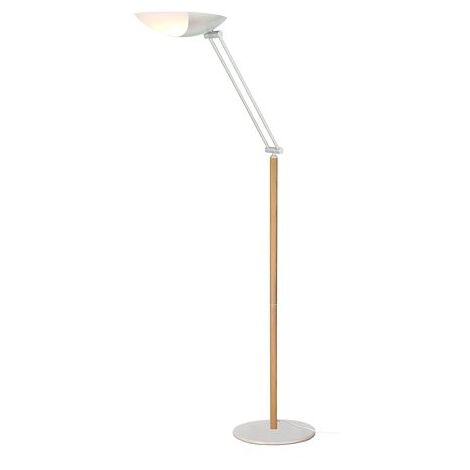 Lampadaire Led Météor blanc/hêtre -  Aluminor -  36W (1/3)