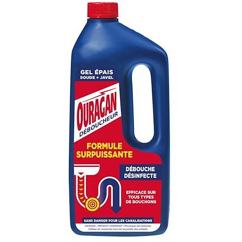 Déboucheur surpuissant Ouragan - Flacon de 1 L