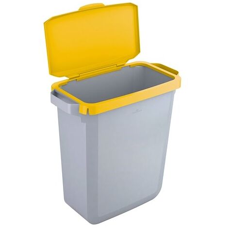 Poubelle Tri Sélectif 120 Litres - 2 Roues - Couvercle Jaune - Fabriqué En France