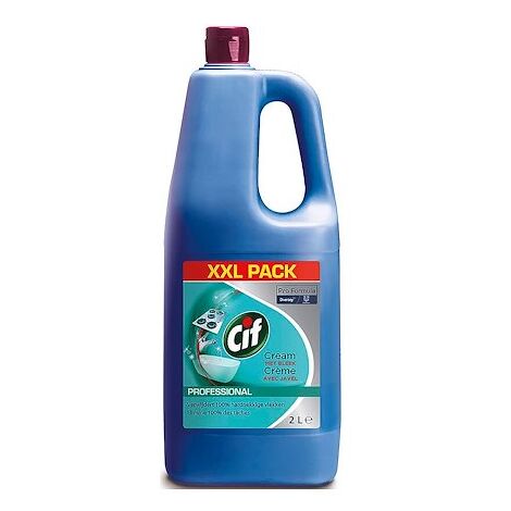 Crème à récurer désinfectante avec javel Cif crème active - Flacon de 2 litres (1/3)