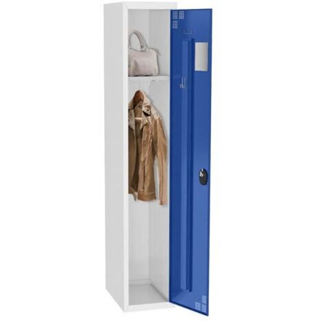 Vestiaire standard - 1 colonne/industrie propre - Elément départ - bleu - Maxiburo (1/2)