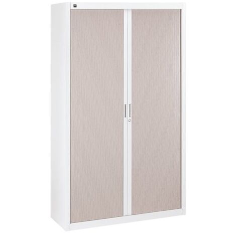 Armoires à rideaux démontables 200 x 120 cm portes chêne gris - Maxiburo