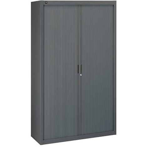 Armoire à rideaux démontables 200 x 120 cm anthracite - portes anthracite - Maxiburo