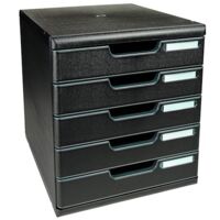 Module de classement Exacompta Modulo Ecoblack 5 tiroirs