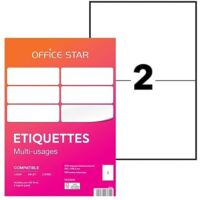 Étiquette multi-usages 210 x 148,5 mm Avery Office Star blanche - Boîte de 200