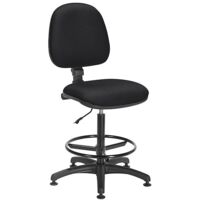 Chaise Saturn tissu noir - dossier haut
