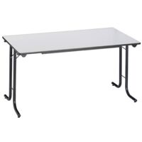 Table mobile rabattable rectangulaire FT12 - 140 x 80 cm - piétement