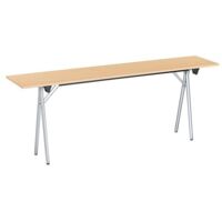 Table de formation pliante plateau hêtre L 200 x P 40 cm - piétement aluminium - Maxiburo