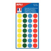 Étui de 140 pastilles de couleur diamètre 15 mm coloris assortis