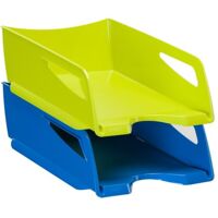Corbeille à courrier Maxi Cep Gloss - bleue - Lot de 6