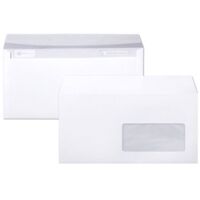 Enveloppe Clairefontaine blanche 110 x 220 mm - format DL - avec fenêtre - Boîte de 250