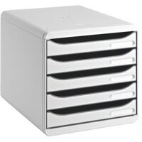 Module de classement Exacompta Big Box Plus 5 tiroirs - gris
