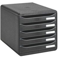 Exacompta Schubladenbox BIG-BOX PLUS 309714D 5Schübe schwarz