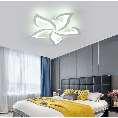 COMELY LED Ceiling Light, Modern Ceiling Lamp 60W 4500LM, Modern Petal Ceiling Light Fixture for Living Room Kitchen Bathroom Bedroom Dining Room (Cool White 6000K, Diameter 60cm)