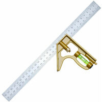 Équerre combinée 300 mm - Métrique - Équerre universelle et précise en métal avec butée et outil de traçage - Industriel DENUOTOP